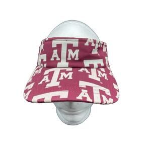Texas A&M Hat Visor Adjustable OSFM Red Golf Maroon SAX Cotton Fleece Lined